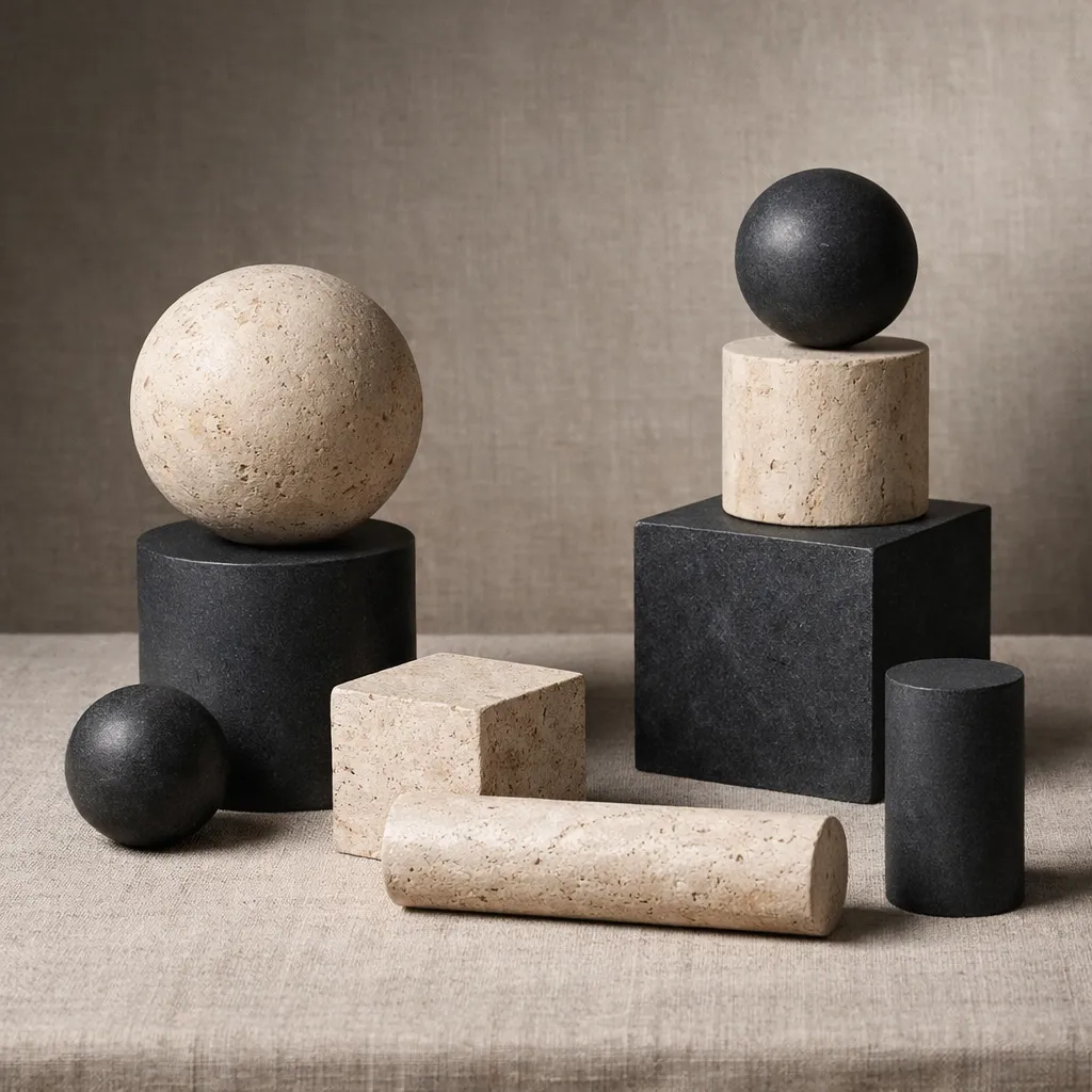Balanced stone geometric shapes illustrating internal governance and structural stability in success.