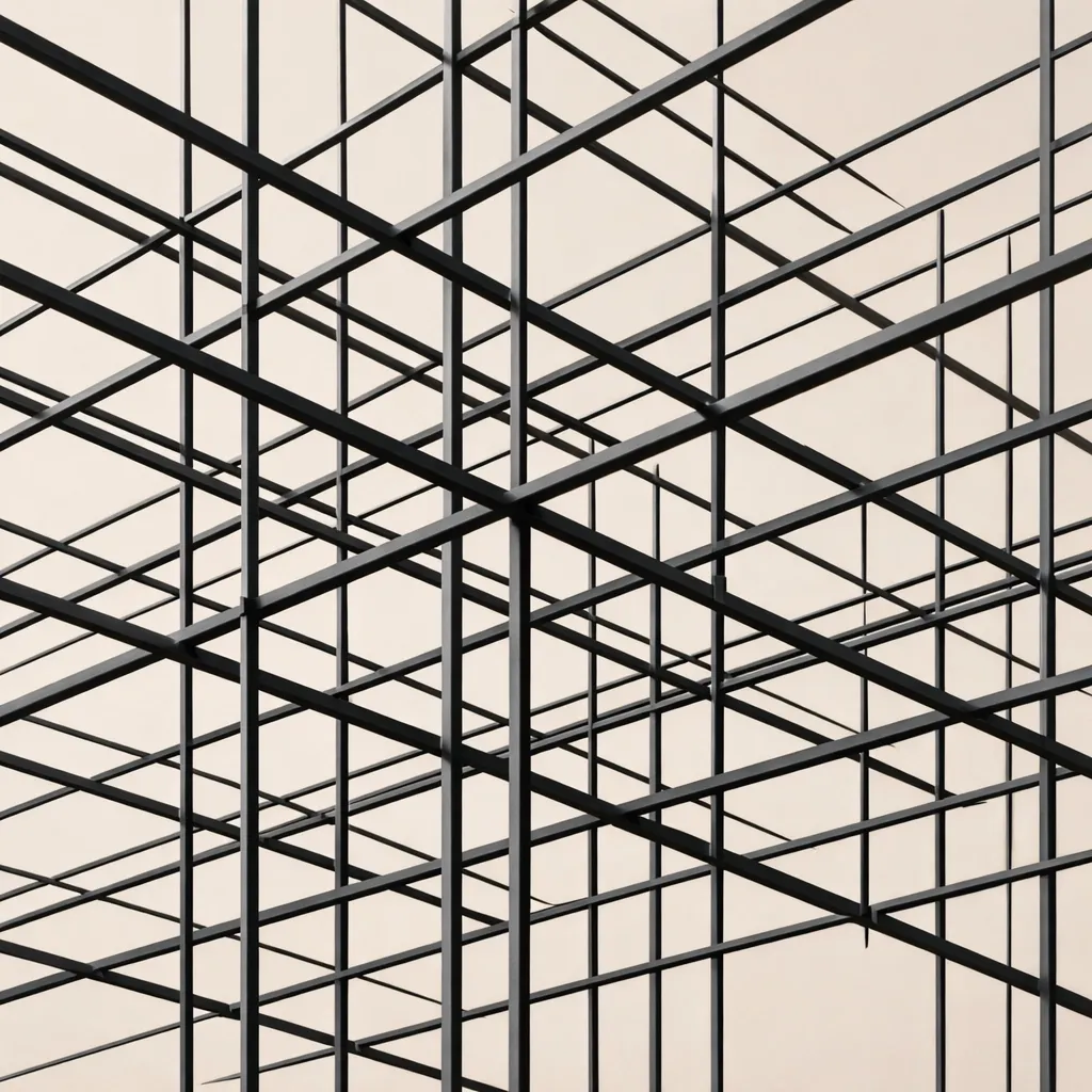An abstract architectural grid symbolizing a structured self-management system and strategic ingenuity authority.