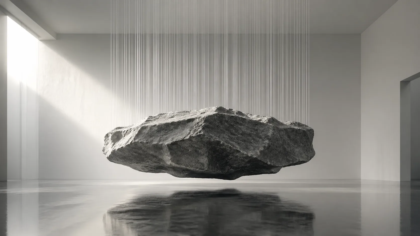 Minimalist stone sculpture representing the invisible load and internal governance architecture of high achievers.