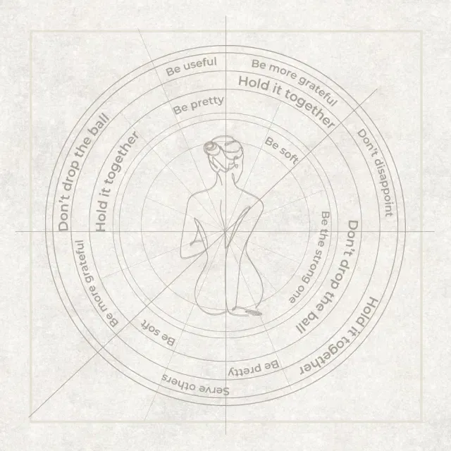 minimalist-woman-back-concentric-circles-cultural-mandates.webp
