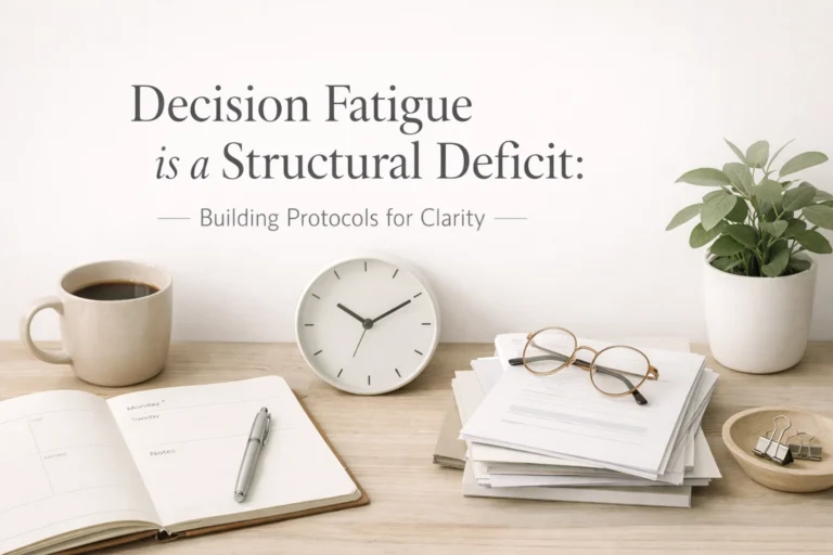 Decision Fatigue is a Structural Deficit: Building Protocols for Clarity