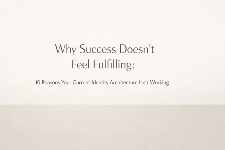 Why Success Doesn’t Feel Fulfilling: 10 Reasons Your Current Identity Architecture Isn’t Working