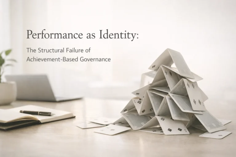 Performance as Identity: The Structural Failure of Achievement-Based Governance