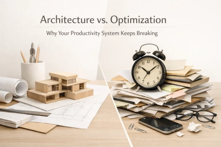 Architecture vs. Optimization: Why Your Productivity System Keeps Breaking