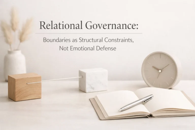 Relational Governance: Boundaries as Structural Constraints, Not Emotional Defense